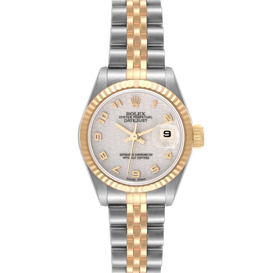 Rolex Datejust Steel Yellow Gold Ivory Anniversary Dial Ladies Watch 69173 SwissWatchExpo