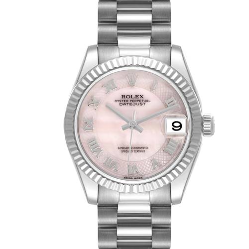 Photo of Rolex President Midsize White Gold Mother of Pearl Dial Ladies Watch 178279