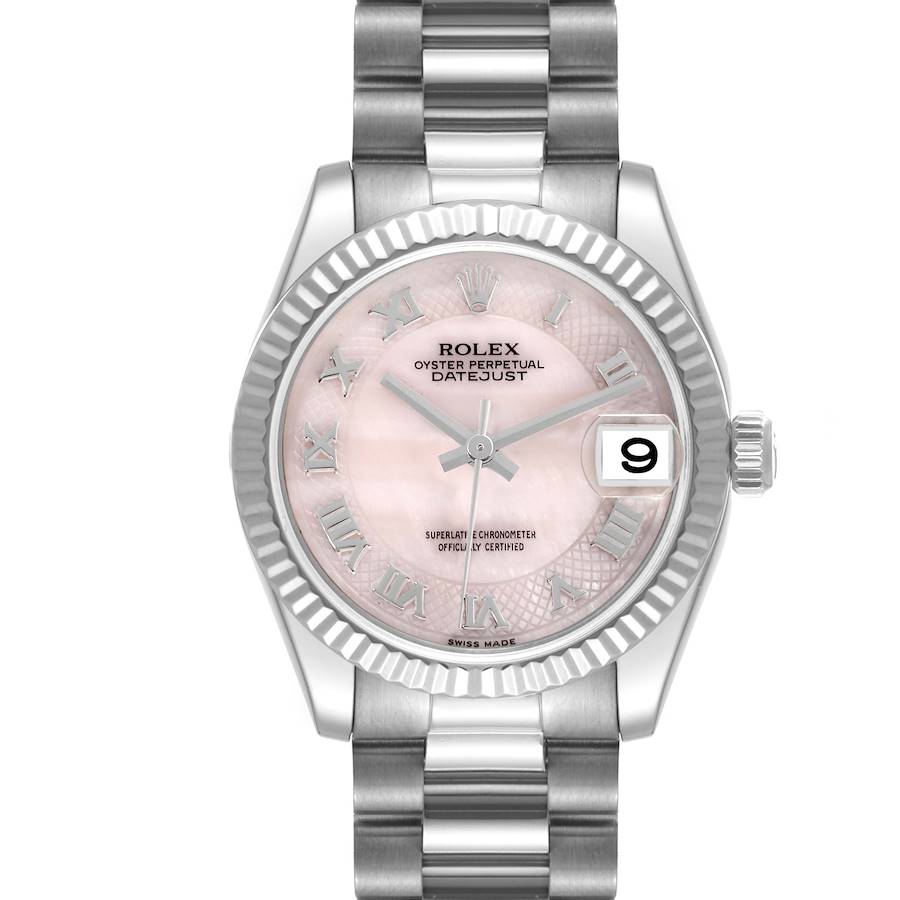 Rolex President Midsize White Gold Mother of Pearl Dial Ladies Watch 178279 SwissWatchExpo