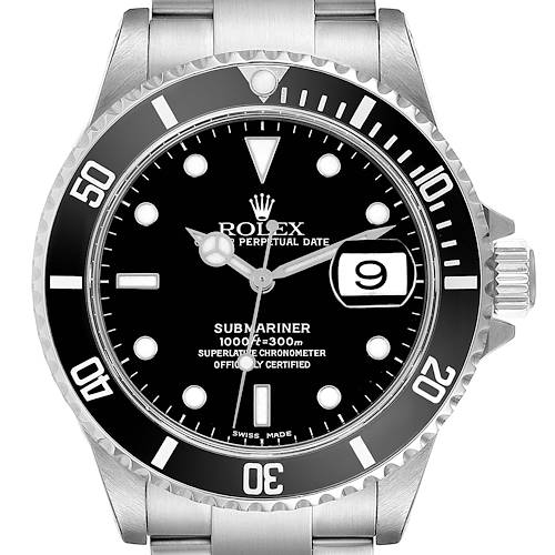 Photo of Rolex Submariner Date Black Dial Steel Mens Watch 16610