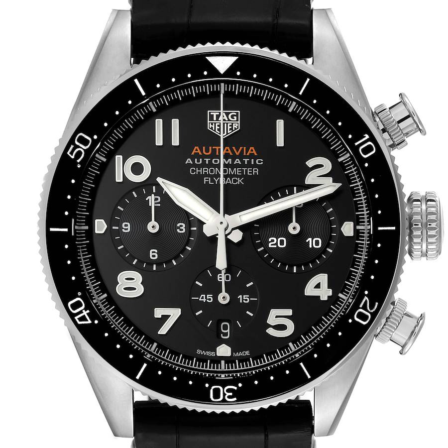 Tag Heuer Autavia Chronometer Flyback Steel Mens Watch CBE511A Unworn SwissWatchExpo