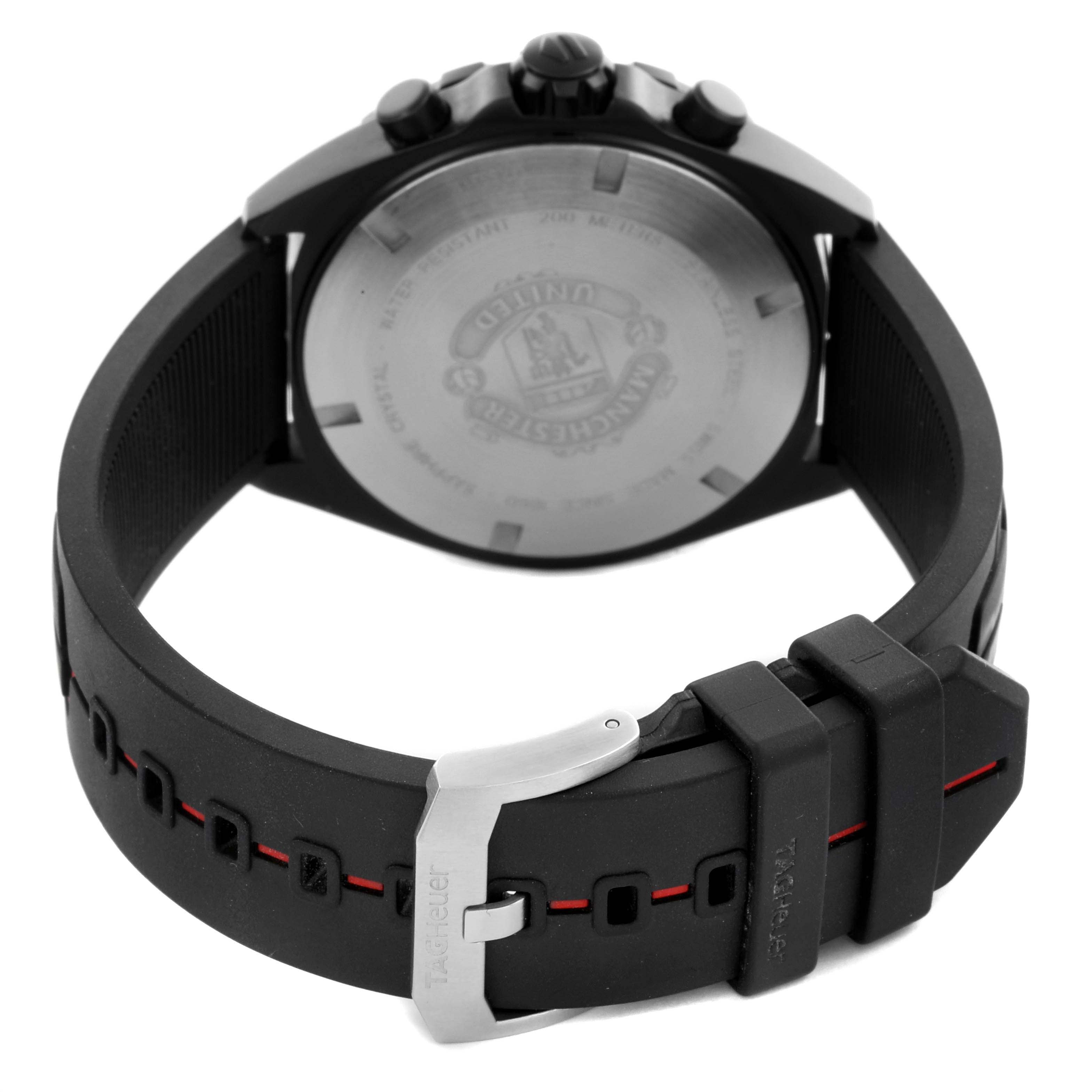 The image shows the back case and strap with buckle of the Tag Heuer Formula 1 CAZ101J.FC8027 Men's Stainless Steel Black Dial CAZ101J.FC8027 Men's Stainless Steel Black Dial watch, viewed from the rear.