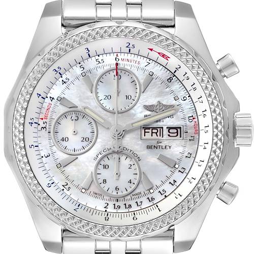 Photo of Breitling Bentley Motors GT Mother of Pearl Dial Mens Watch A13362 Box Card