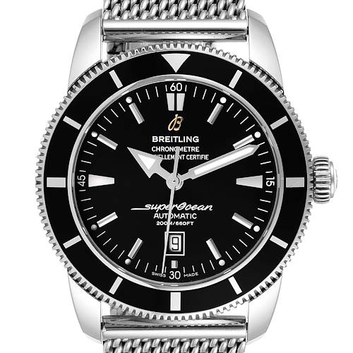 Photo of Breitling Superocean Heritage Black Dial Mens Steel Watch A17320 Box Papers