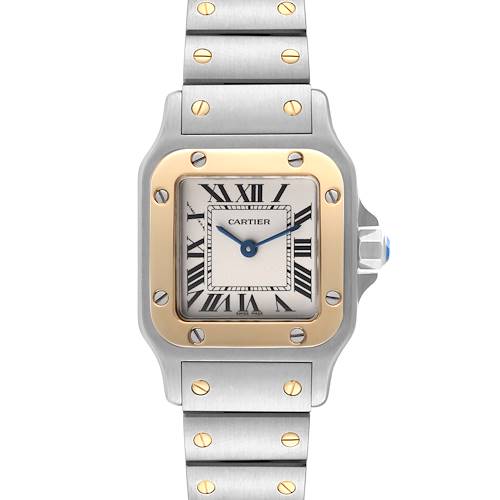 Photo of Cartier Santos Galbee Small Steel Yellow Gold Ladies Watch W20012C4 Box Papers