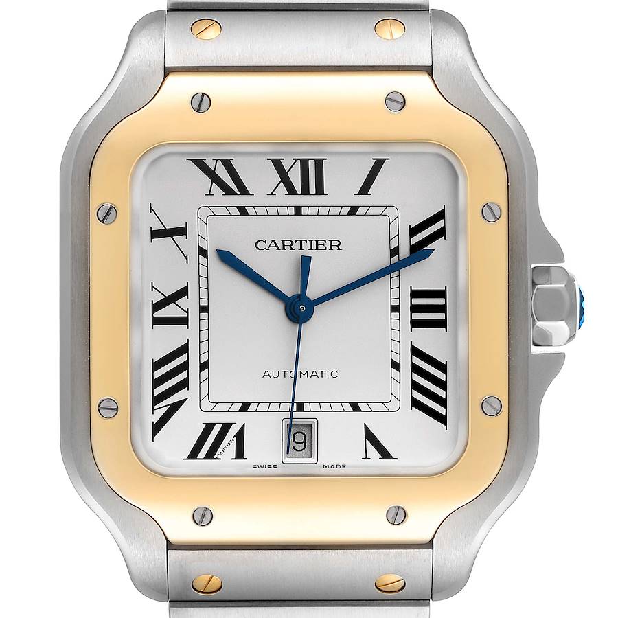 NOT FOR SALE Cartier Santos Large Steel Yellow Gold Mens Watch W2SA0009 Box Card PARTIAL PAYMENT SwissWatchExpo