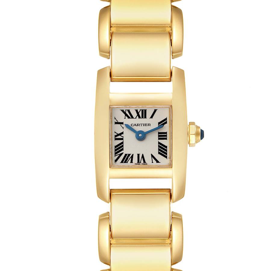 Cartier Tankissime Silver Dial Yellow Gold Ladies Watch W650037H SwissWatchExpo