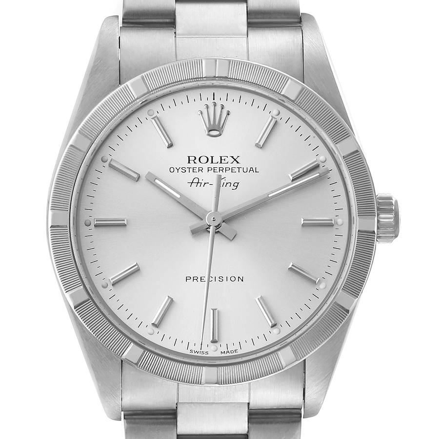 Rolex Air King Silver Dial 34mm Steel Mens Watch 14010 SwissWatchExpo