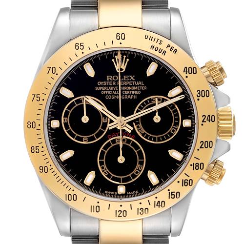 Photo of Rolex Daytona Steel Yellow Gold Black Dial Mens Watch 116523