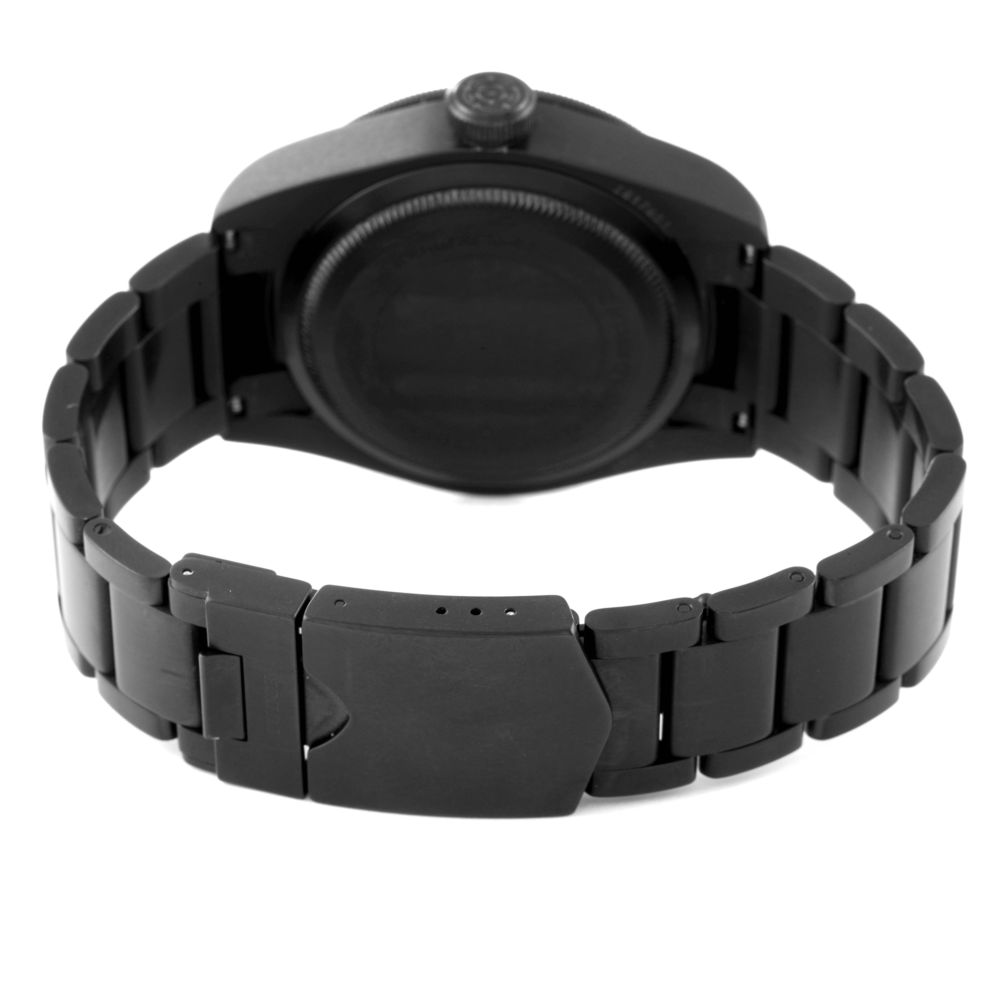 This image shows the back and bracelet of the Tudor Heritage Black Bay 79230DK Men's Stainless Steel Black Dial 79230DK Men's Stainless Steel Black Dial watch from a rear angle.
