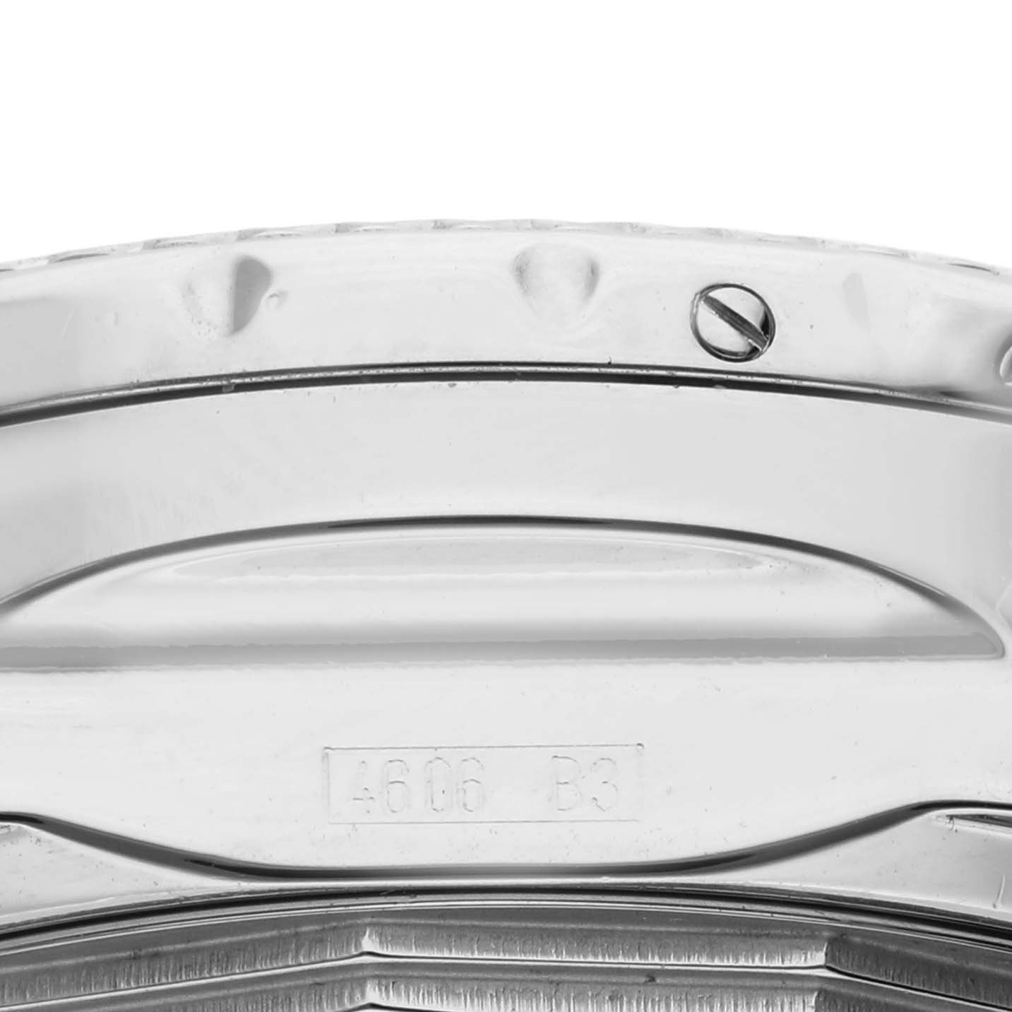 The image shows a close-up of the bezel and part of the watch case from a side angle of a Breitling Bentley A1336212/B724 Men's Stainless Steel Black Dial A1336212/B724 Men's Stainless Steel Black Dial model.