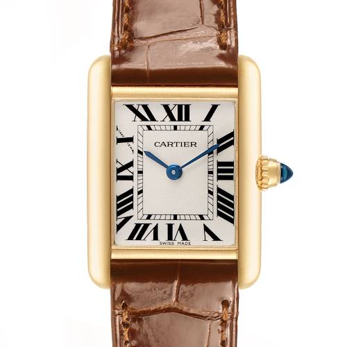 Photo of Cartier Tank Louis Small Yellow Gold Silver Dial Watch W1529856