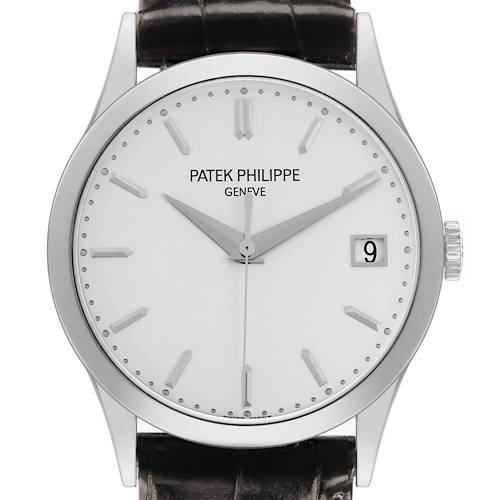 Photo of Patek Philippe Calatrava White Gold Silver Dial Mens Watch 5296 5296G