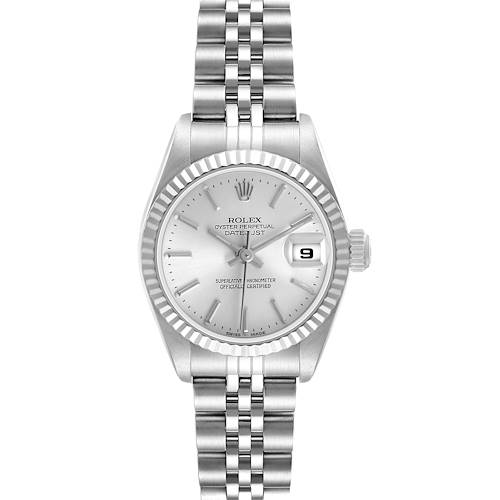 Photo of Rolex Datejust Steel White Gold Silver Dial Ladies Watch 179174