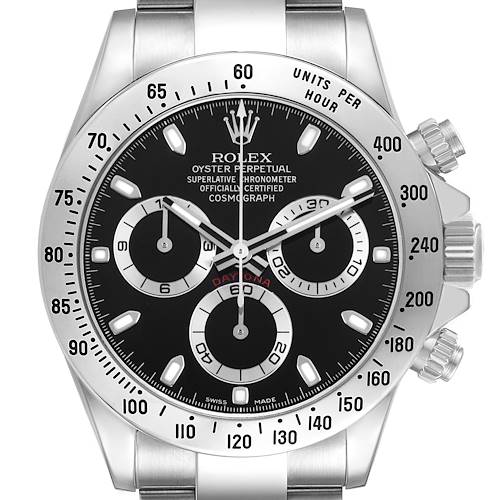 Photo of Rolex Daytona Chronograph Steel Black Dial Mens Watch 116520