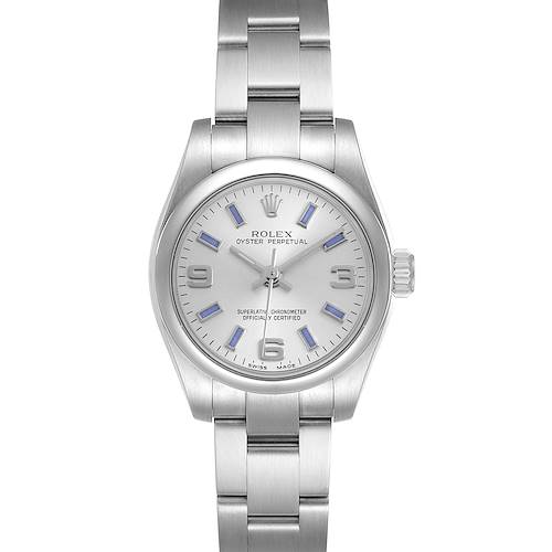 Photo of Rolex Oyster Perpetual 26 Steel Silver Dial Ladies Watch 176200 Card