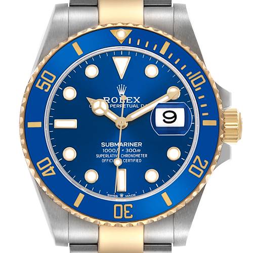 Photo of Rolex Submariner 41 Steel Yellow Gold Blue Dial Mens Watch 126613