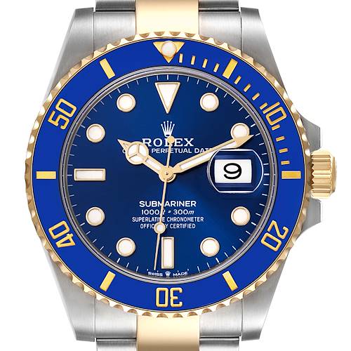 Photo of Rolex Submariner 41 Steel Yellow Gold Blue Dial Mens Watch 126613 Box Card