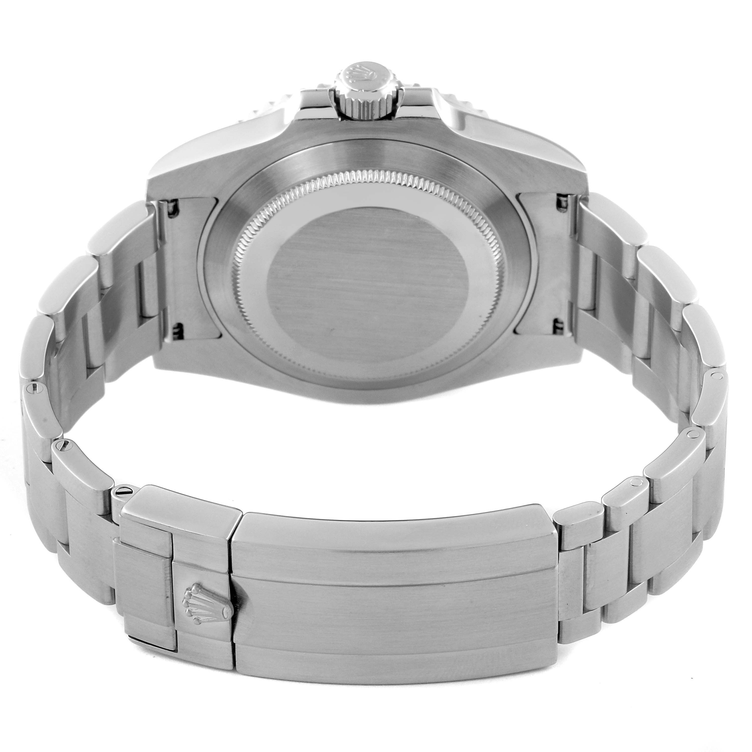 This image shows the back case and bracelet of a Rolex Submariner 116610 Men
s Stainless Steel Black Dial 116610 Men
s Stainless Steel Black Dial watch from a rear angle.