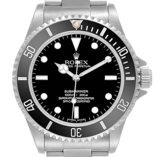 Photo of Rolex Submariner No Date 2 Liner Steel Black Dial Mens Watch 14060