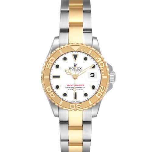 Photo of Rolex Yachtmaster 29 Steel Yellow Gold White Dial Ladies Watch 169623