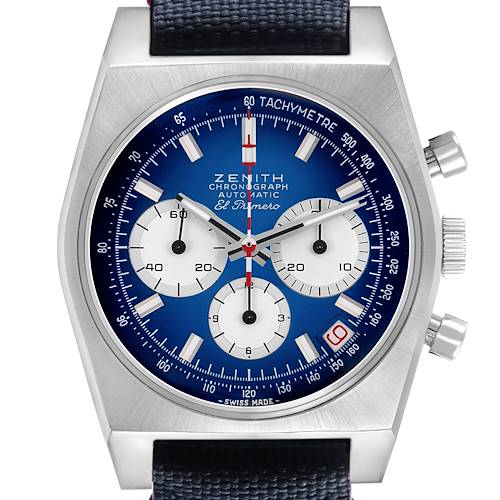 Photo of Zenith Chronomaster Revival Liberty Blue Dial LE Watch 03.US384.400 Box Card