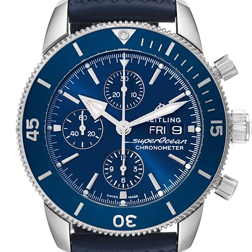 Photo of Breitling SuperOcean Heritage II Chrono Blue Dial Mens Watch A13313 Box Papers
