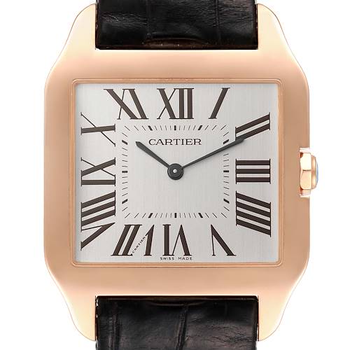 Photo of Cartier Santos Dumont 18k Rose Gold Mens Watch W2006951 Box Papers