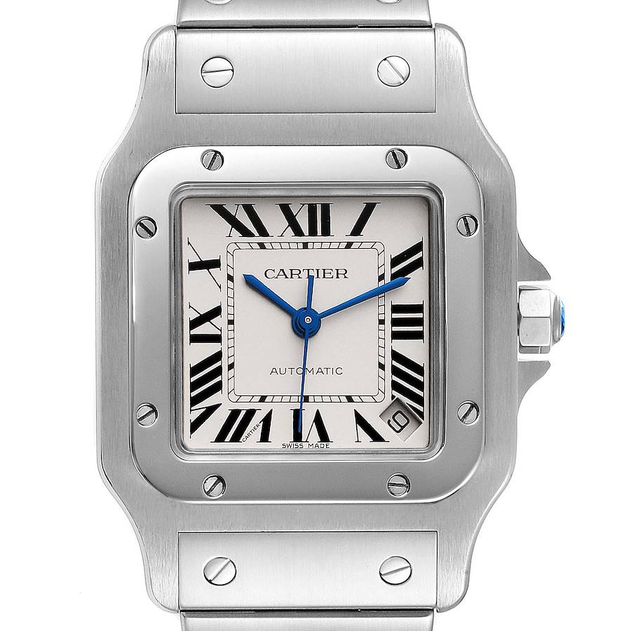 Cartier Santos Galbee XL Automatic Steel Unisex Watch W20098D6 Box Papers SwissWatchExpo