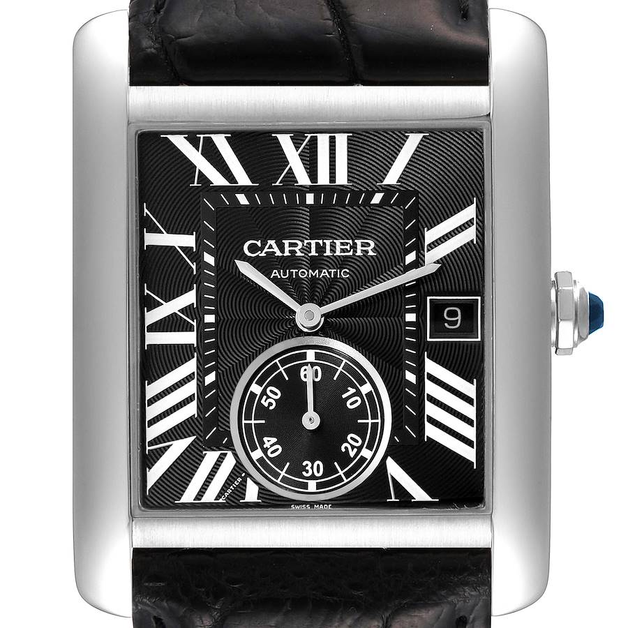 Cartier Tank MC Black Dial Automatic Mens Watch W5330004 SwissWatchExpo
