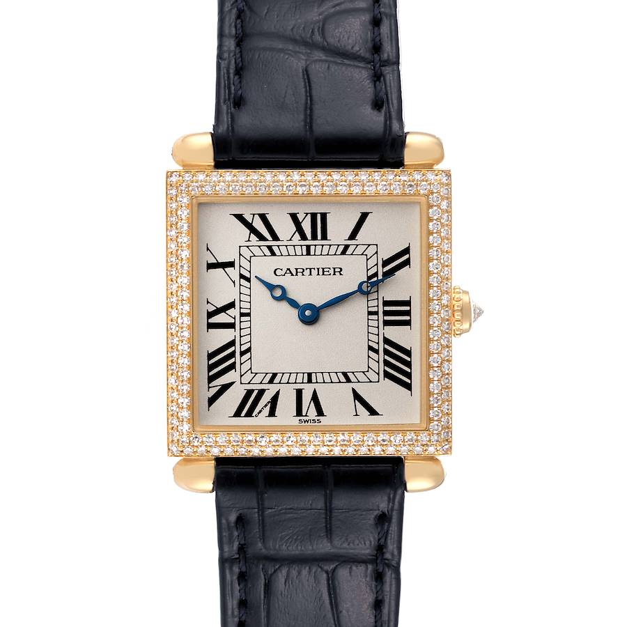 Cartier Tank Obus Prevee Collection Yellow Gold Diamond Ladies Watch WB800251 SwissWatchExpo