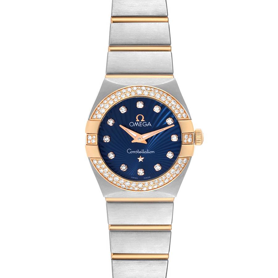 Omega Constellation Steel Rose Gold Diamond Ladies Watch 123.25.24.60.53.001 SwissWatchExpo