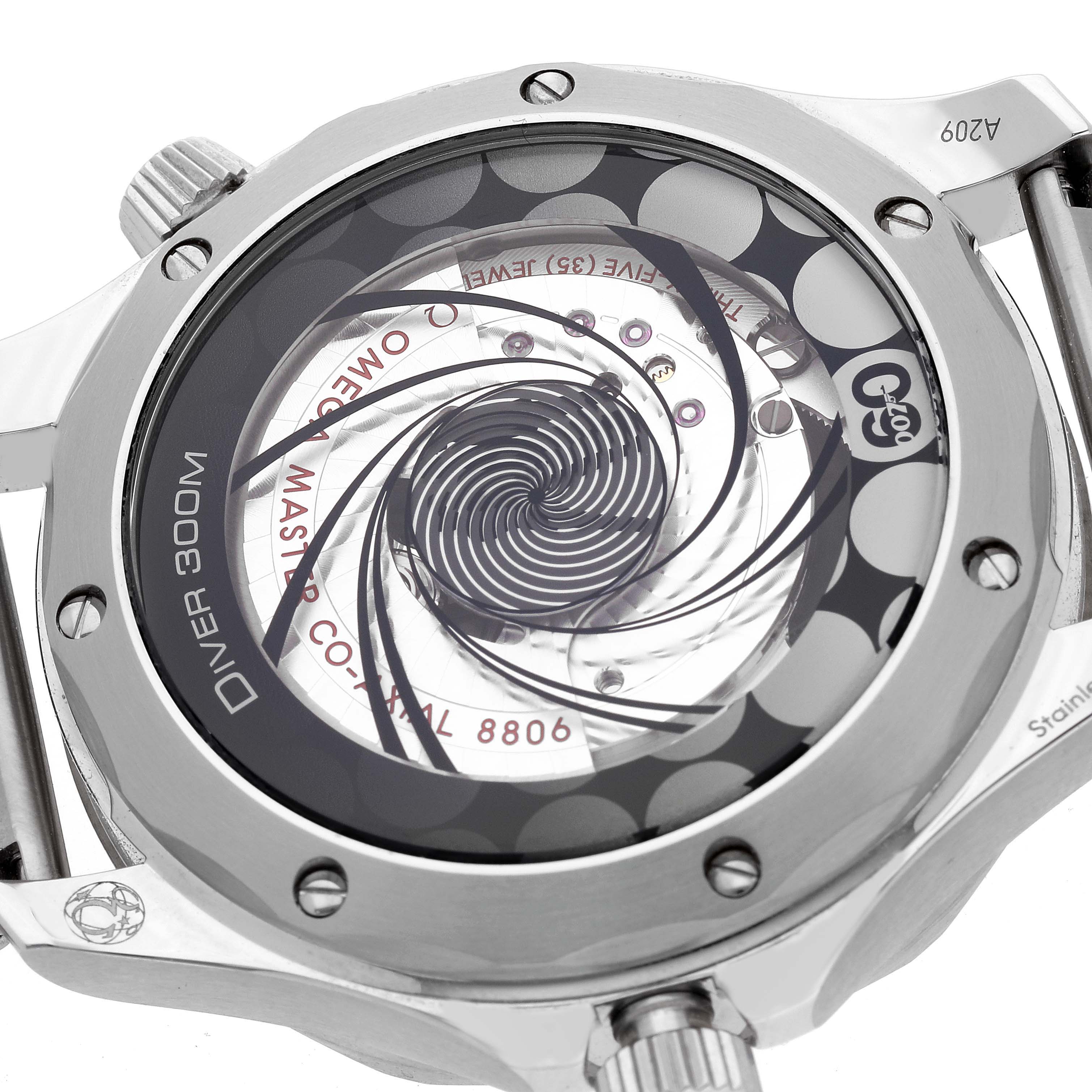 This image shows the back case of an Omega Seamaster 210.30.42.20.03.002 Men's Stainless Steel Blue Dial 210.30.42.20.03.002 Men's Stainless Steel Blue Dial watch, providing a view of the movement.