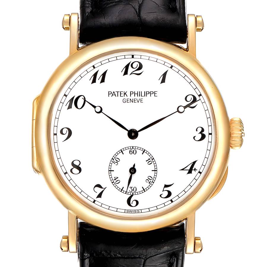 Patek Philippe Calatrava Officer Limited 150th Anniversary Yellow Gold Mens Watch 3960 SwissWatchExpo