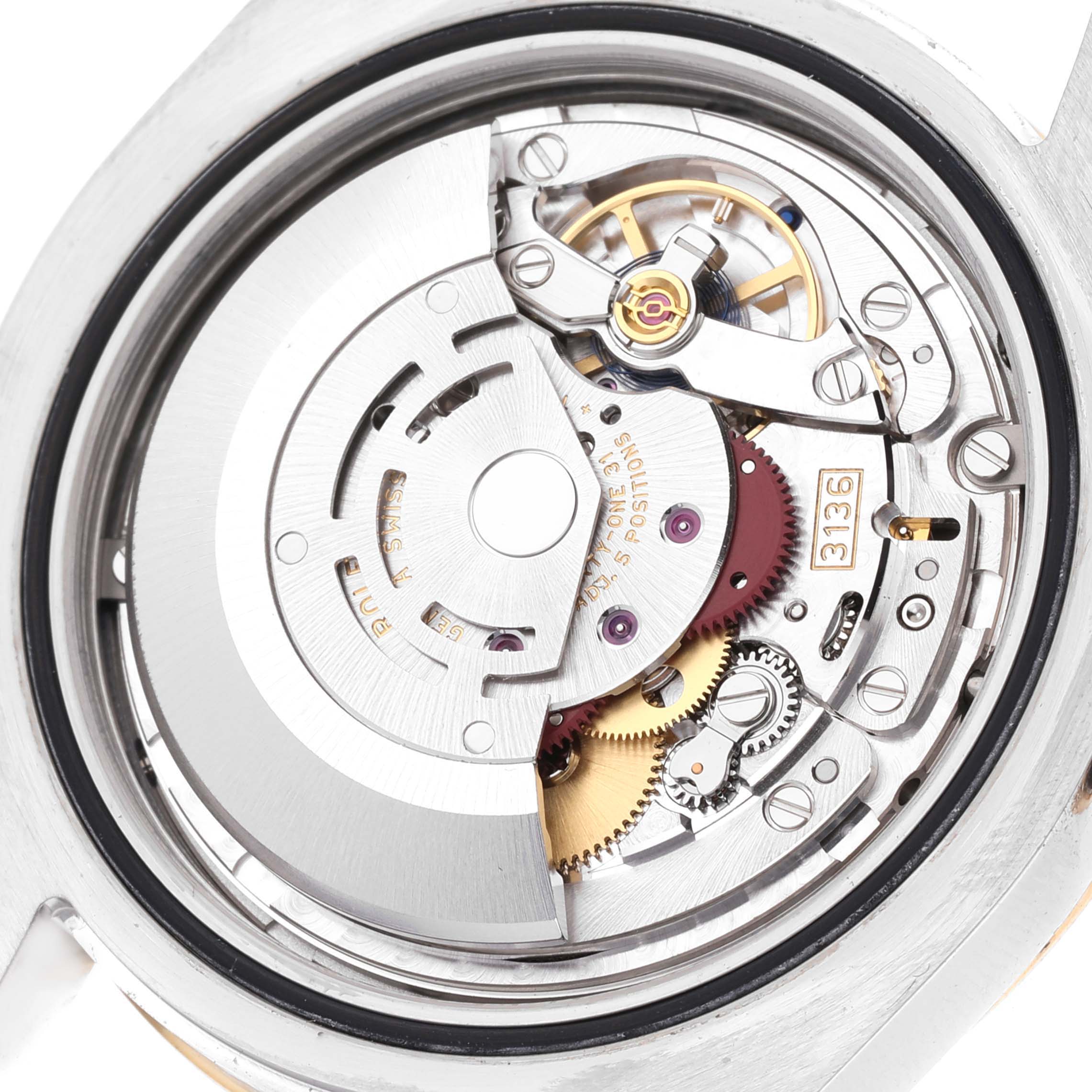 This image shows the internal mechanical movement of the Rolex Datejust 41 116333 Men's Steel and Gold (two tone) Grey Dial 116333 Men's Steel and Gold (two tone) Grey Dial watch, highlighting gears and components.