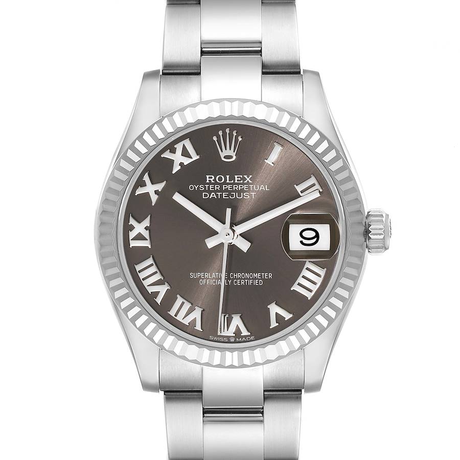 Rolex Datejust Midsize Steel White Gold Slate Dial Ladies Watch 278274 SwissWatchExpo
