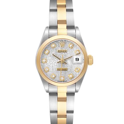 Photo of Rolex Datejust Steel Yellow Gold Anniversary Diamond Dial Ladies Watch 79163