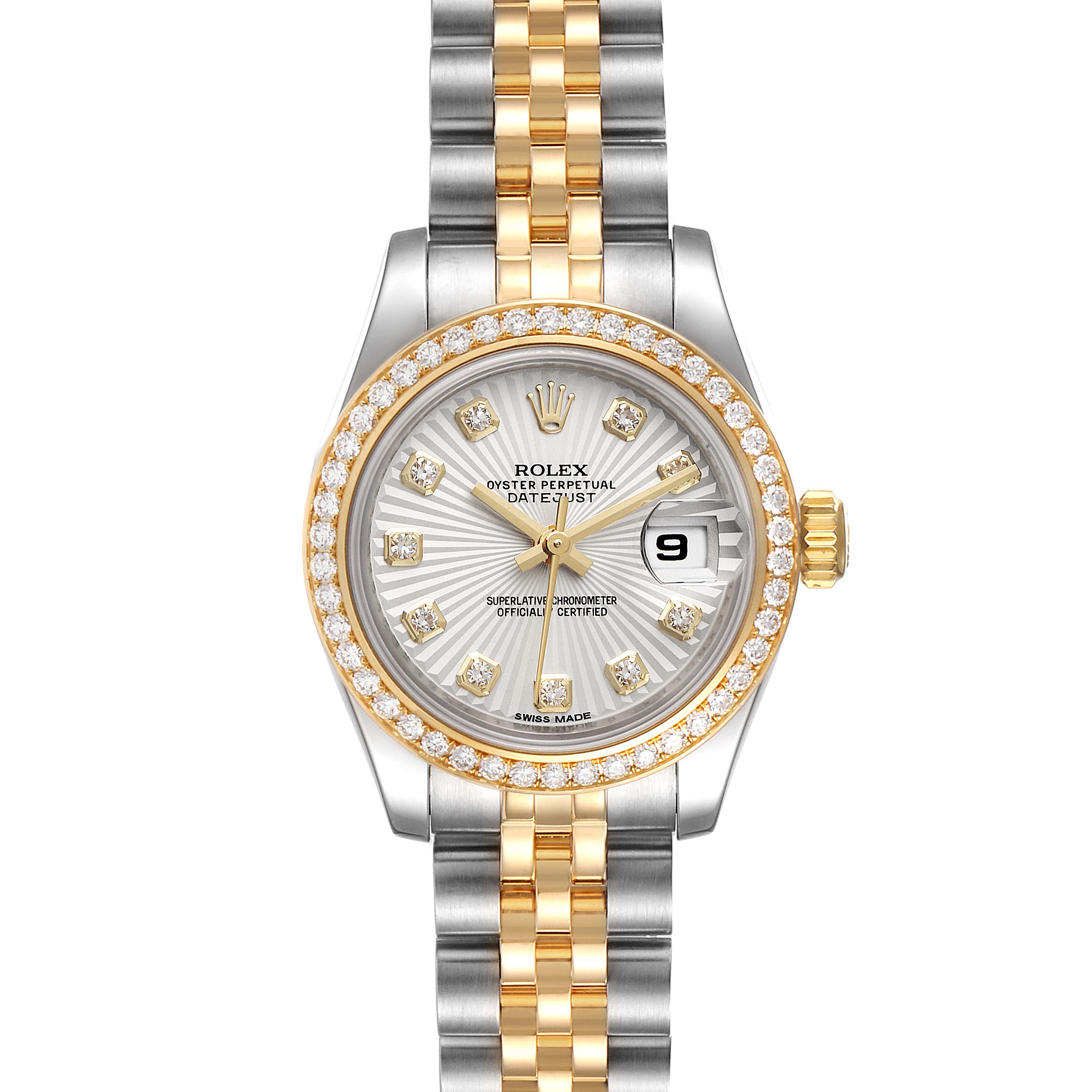 Rolex Lady-Datejust Yellow Gold Fluted Bezel Black Dial for $7,045 for  sale from a Trusted Seller on Chrono24