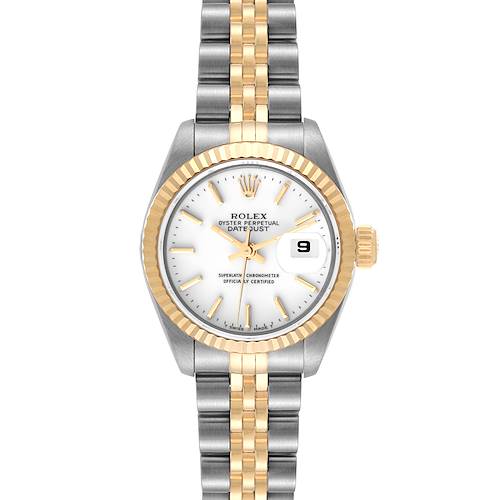 Photo of Rolex Datejust Steel Yellow Gold White Dial Ladies Watch 69173 Box Card