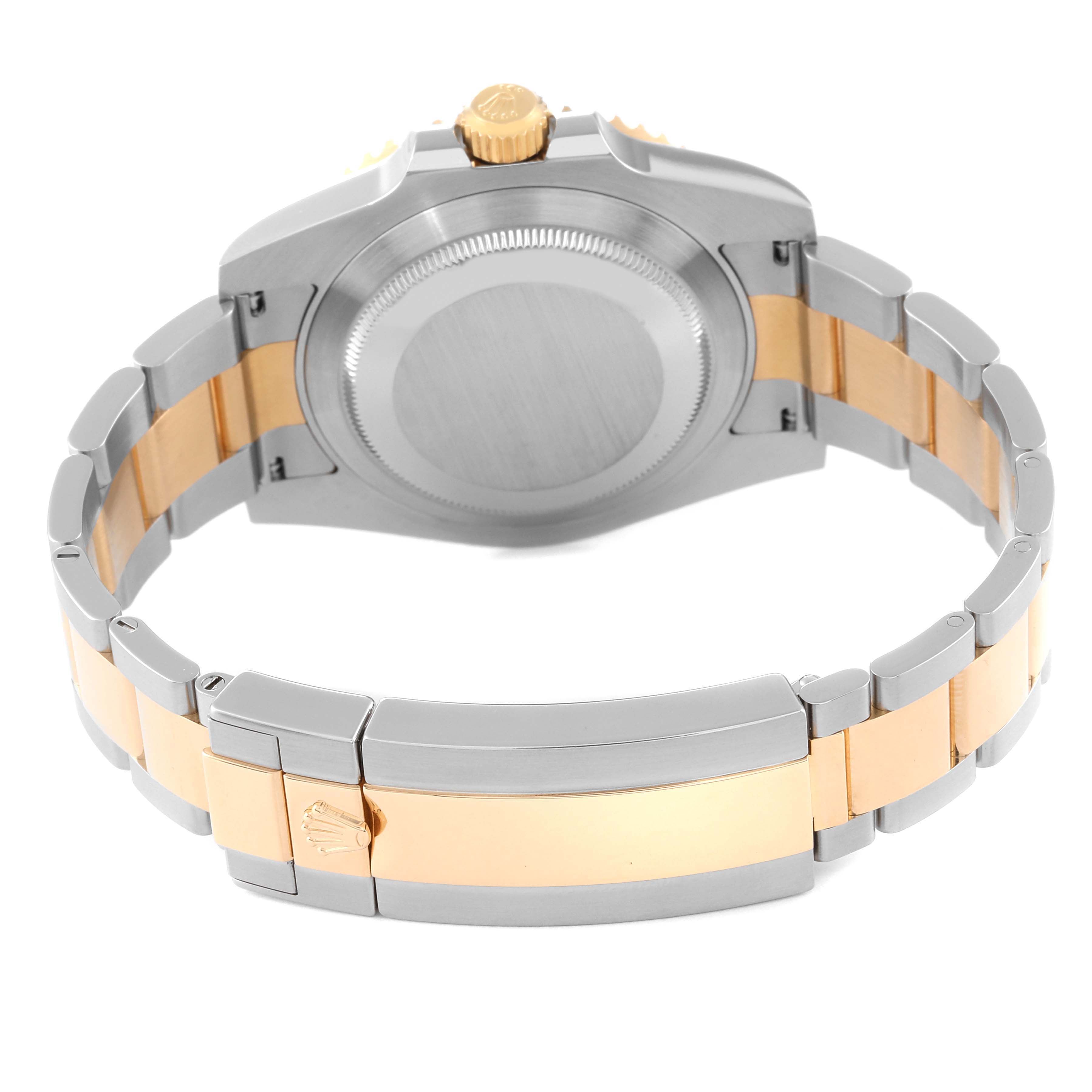 The image shows the back case and bracelet of a Rolex Submariner 116613 Men's Steel and Gold (two tone) Blue Dial 116613 Men's Steel and Gold (two tone) Blue Dial, viewed from the rear.