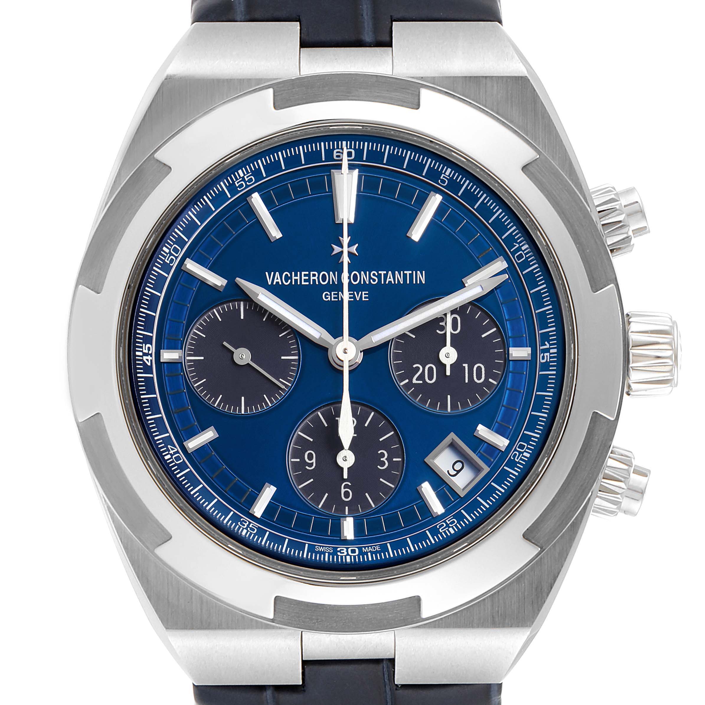 overseas chronograph blue dial