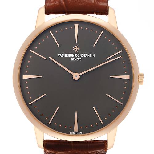 Photo of Vacheron Constantin Patrimony Grand Taille Rose Gold Mens Watch 81180 Papers