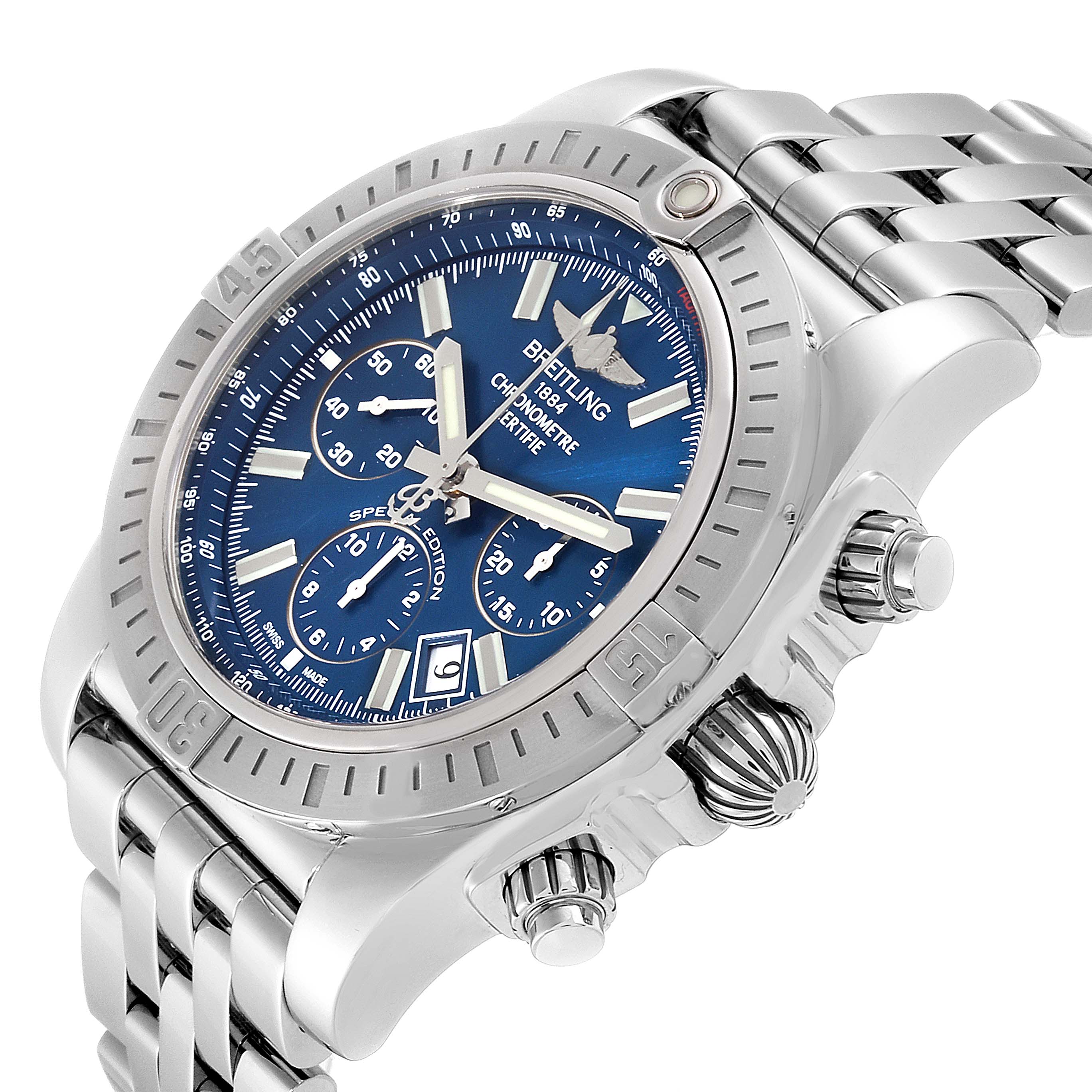 breitling chronomat 44 blue dial