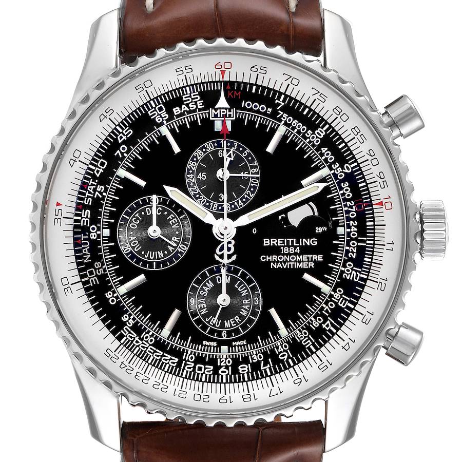 Breitling Navitimer 1461 Chrono Moonphase Limited Edition Mens Watch A19370 SwissWatchExpo