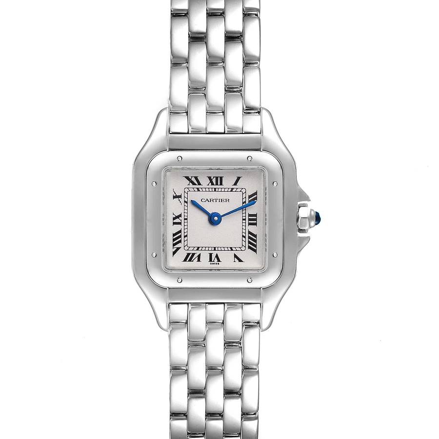 Cartier Panthere 18k White Gold Silver Dial Ladies Watch W25016F3 SwissWatchExpo