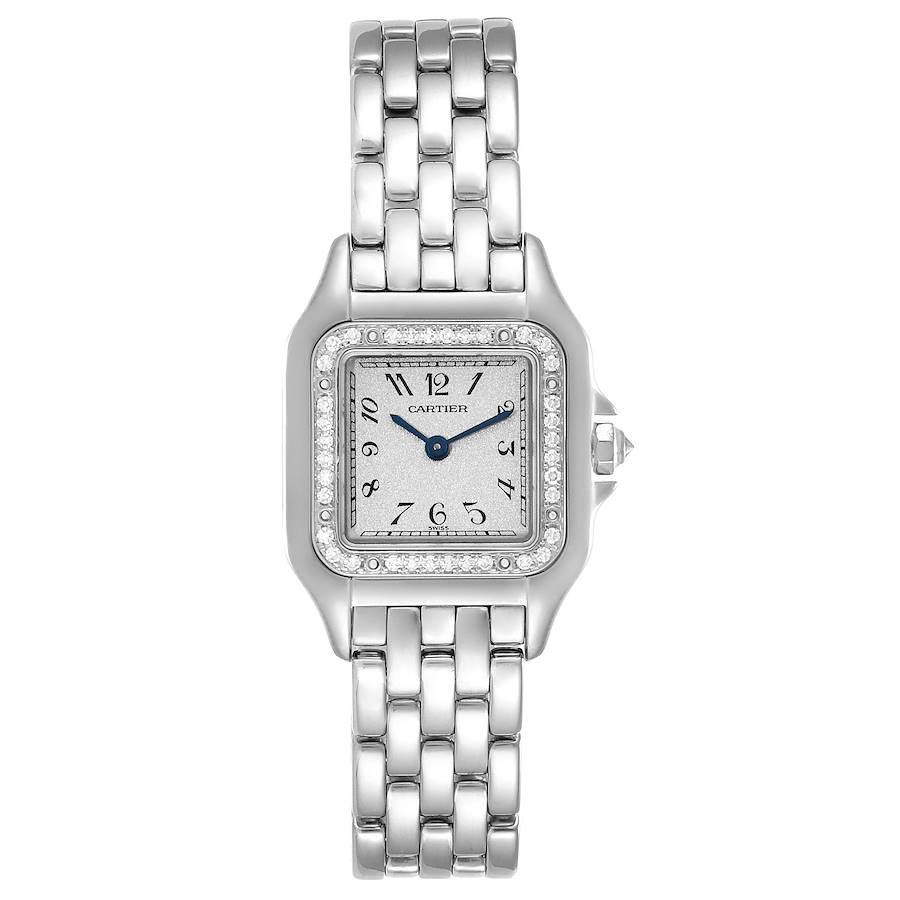 Panther Diamond White Dial Unisex Watch Cartier Panther Steel Diamond Bezel W4PN0008 – WatchGuyNYC main image 2