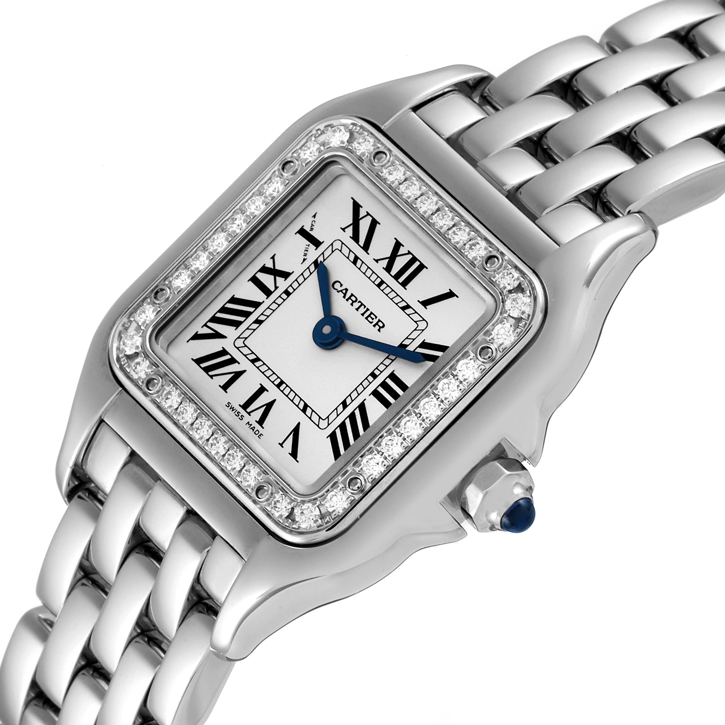 Cartier Panthere Small Steel Diamond Ladies Watch W4PN0007 | SwissWatchExpo