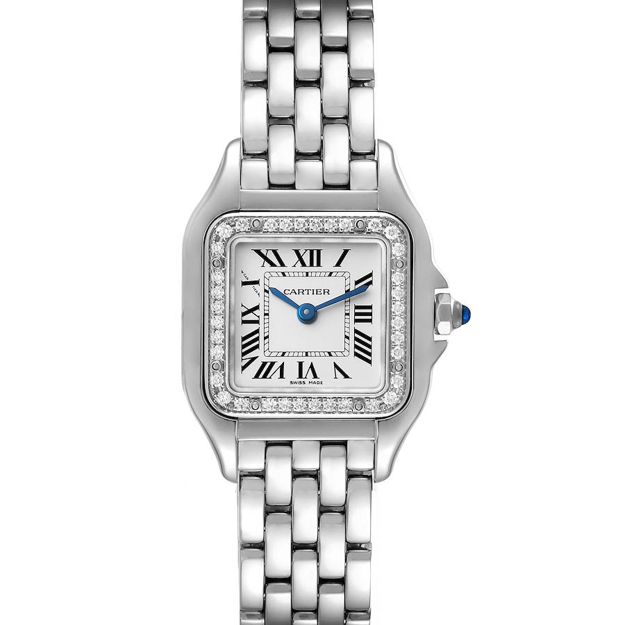 Cartier Panthere Small Steel Diamond Ladies Watch W4PN0007 SwissWatchExpo