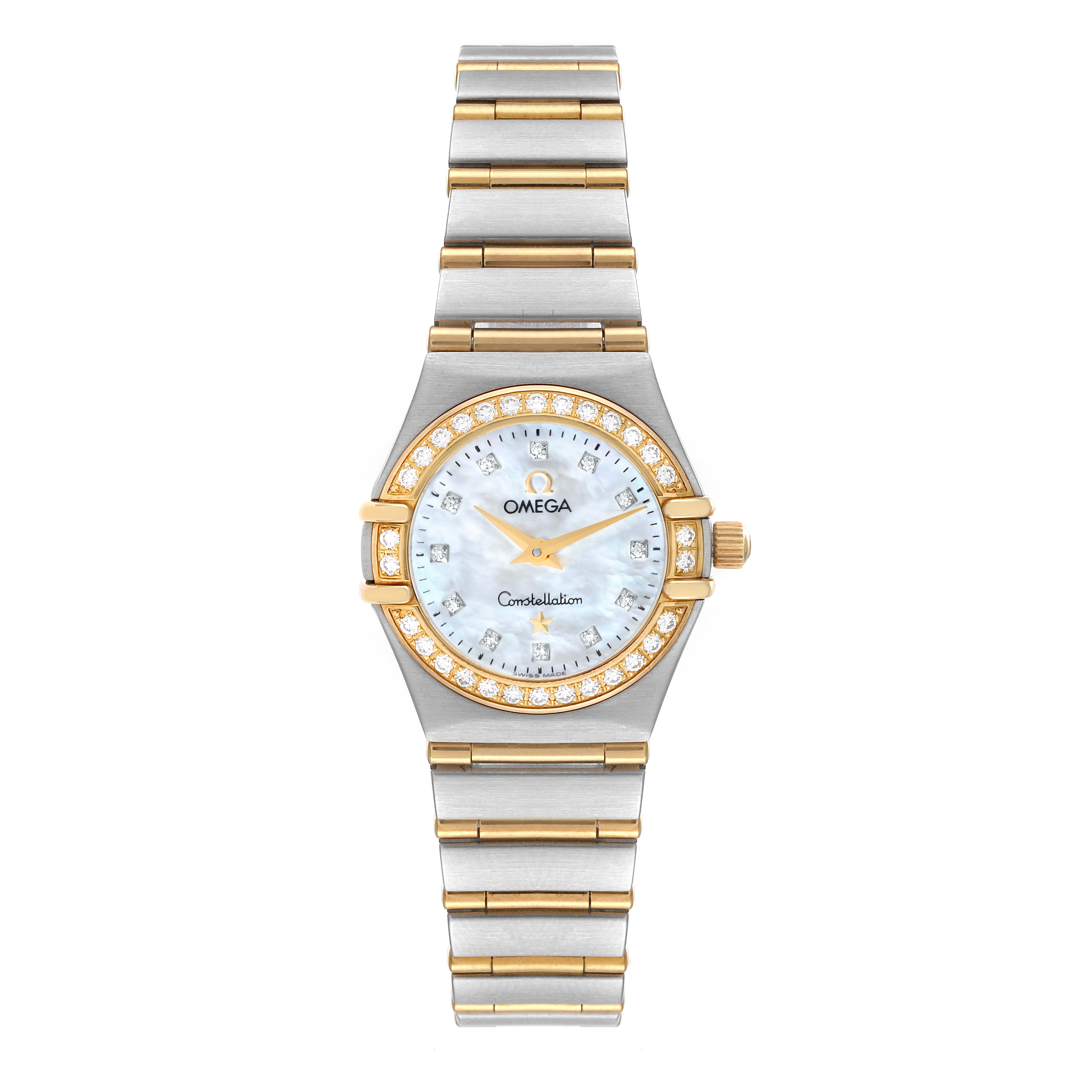 Omega Constellation 95 Mother of Pearl Diamond Ladies Watch 1267.75.00 ...