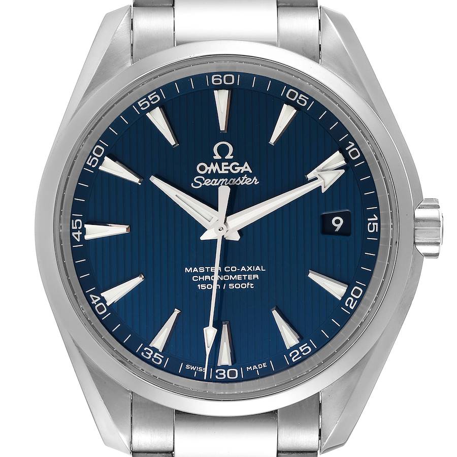 Omega Seamaster Aqua Terra Blue Dial Steel Watch 231.10.42.21.03.003 Box Card SwissWatchExpo